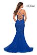 La Femme 30621 Lace-Up Back Mermaid Lace Dress