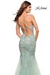 La Femme 30621 Lace-Up Back Mermaid Lace Dress