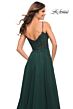 La Femme 30639 Illusion Corset High Slit Dress