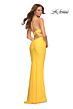 La Femme 30640 Spaghetti Strap Cutout Ruched Dress