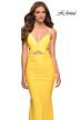 La Femme 30640 Spaghetti Strap Cutout Ruched Dress