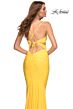 La Femme 30640 Spaghetti Strap Cutout Ruched Dress