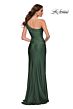 La Femme 30645 High Slit Ruched One Shoulder Dress