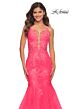 La Femme 30674 Sleeveless Court Train Dress
