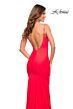 La Femme 30682 Slim-Flare Exposed Low V-Back Luxe Jersey Dress