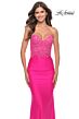 La Femme 30696 Ruched Mid-Back Strapless Sweetheart Dress
