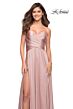 La Femme 30700 Strapless Ruched Bodice Dress