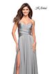 La Femme 30700 Strapless Ruched Bodice Dress