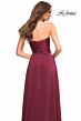 La Femme 30700 Strapless Ruched Bodice Dress