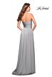 La Femme 30700 Strapless Ruched Bodice Dress