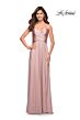 La Femme 30700 Strapless Ruched Bodice Dress