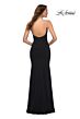 La Femme 30701 Beaded Straps Scoop Neckline Dress
