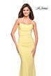 La Femme 30701 Beaded Straps Scoop Neckline Dress