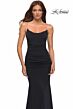 La Femme 30701 Beaded Straps Scoop Neckline Dress
