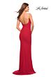 La Femme 30701 Beaded Straps Scoop Neckline Dress