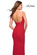 La Femme 30701 Beaded Straps Scoop Neckline Dress