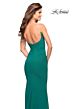 La Femme 30701 Beaded Straps Scoop Neckline Dress