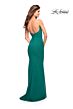 La Femme 30701 Beaded Straps Scoop Neckline Dress