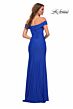 La Femme 30703 Faux Wrap High Slit Dress
