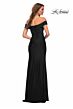 La Femme 30703 Faux Wrap High Slit Dress