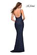 La Femme 30707 Scoop Back Spaghetti Straps Sequin Dress