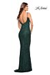 La Femme 30707 Scoop Back Spaghetti Straps Sequin Dress