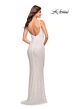 La Femme 30707 Scoop Back Spaghetti Straps Sequin Dress