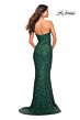 La Femme 30714 Strapless Sweetheart Neckline Sequin Dress