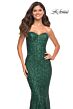 La Femme 30714 Strapless Sweetheart Neckline Sequin Dress
