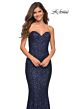 La Femme 30714 Strapless Sweetheart Neckline Sequin Dress