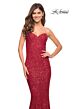 La Femme 30714 Strapless Sweetheart Neckline Sequin Dress