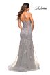 La Femme 30717 Strapless Lace Corset Dress