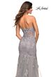 La Femme 30717 Strapless Lace Corset Dress