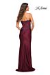 La Femme 30720 Jeweled Applique Strapless Bodice Dress