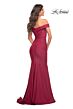 La Femme 30736 Off The Shoulder Ruched Dress