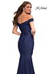 La Femme 30736 Off The Shoulder Ruched Dress