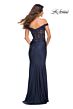 La Femme 30741 Off The Shoulder Illusion Bodice Dress