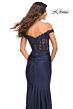 La Femme 30741 Off The Shoulder Illusion Bodice Dress