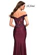 La Femme 30741 Off The Shoulder Illusion Bodice Dress