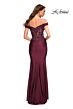 La Femme 30741 Off The Shoulder Illusion Bodice Dress
