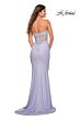 La Femme 30750 Strapless Lace Bodice Dress