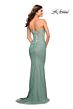 La Femme 30750 Strapless Lace Bodice Dress