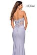 La Femme 30750 Strapless Lace Bodice Dress