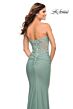 La Femme 30750 Strapless Lace Bodice Dress