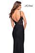 La Femme 30757 Illusion Corset Scoop Back Dress