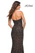 La Femme 30762 Strapless Semi-Open Back Dress