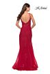 La Femme 30767 Sleeveless Illusion Bodice Dress