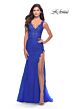La Femme 30767 Sleeveless Illusion Bodice Dress
