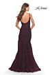 La Femme 30767 Sleeveless Illusion Bodice Dress