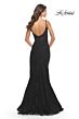 La Femme 30767 Sleeveless Illusion Bodice Dress